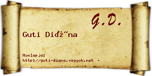 Guti Diána névjegykártya
